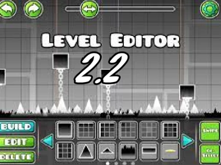 Geometry Dash 2.2 level editor interface