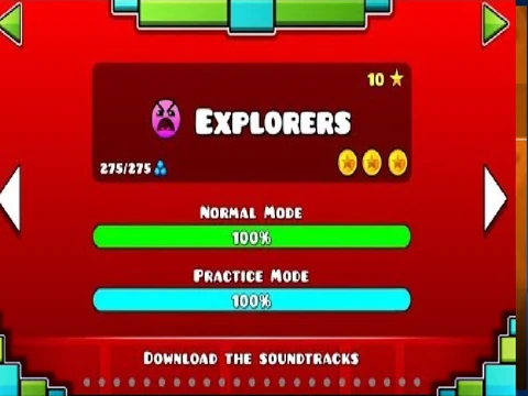 Geometry Dash 2.2 Explorers level with new 2.2 features