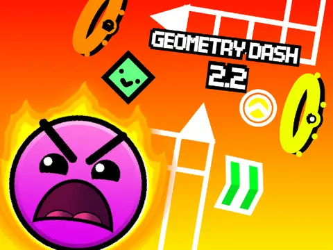 Geometry Dash 2.2 Extended Dash Destroyer level gameplay showing extended challenges