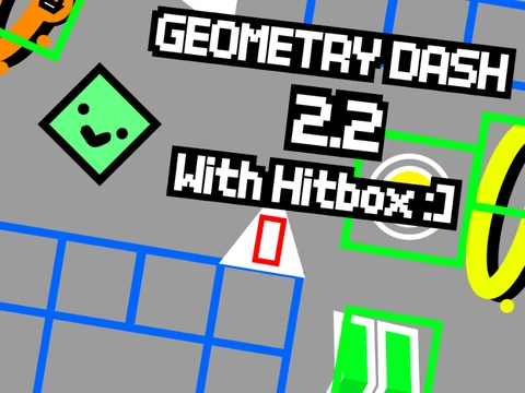 Play Geometry Dash 2.2 SR w hitbox online free
