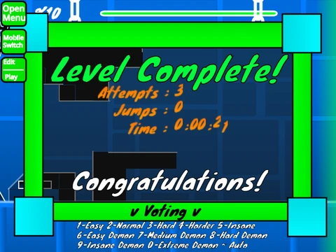 Geometry Dash Acheron easy version gameplay screenshot
