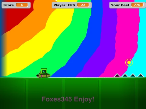 Play Geometry Dash Around the World online at Gosprunki