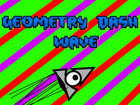 Geometry Dash Arrow Update 3 - Arrow icon in a geometric obstacle course