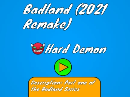 Gameplay of Geometry Dash Badland 2021 remake