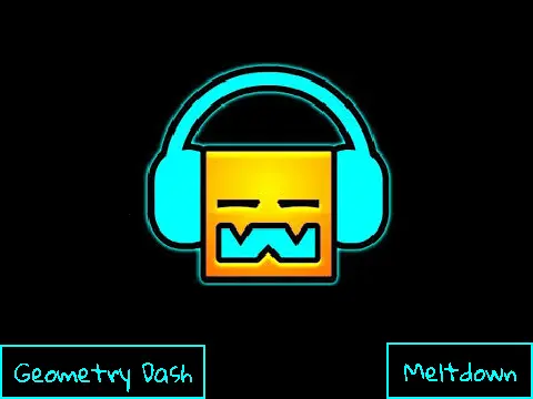 Geometry Dash Beats interactive music player with color-changing visual effects