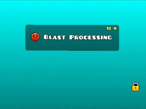 Geometry Dash Blast Processing featuring high-speed geometric challenges and intense obstacles