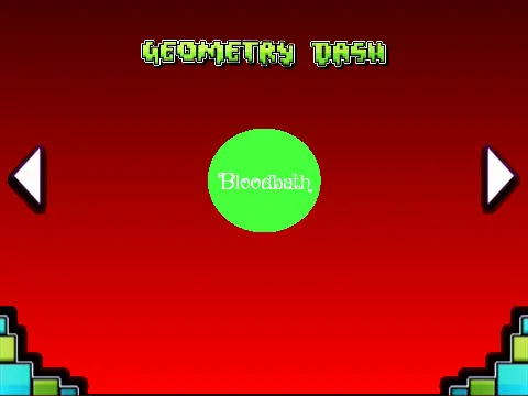 Geometry Dash Bloodbath Aftercatabath gameplay showing expanded level design and challenges