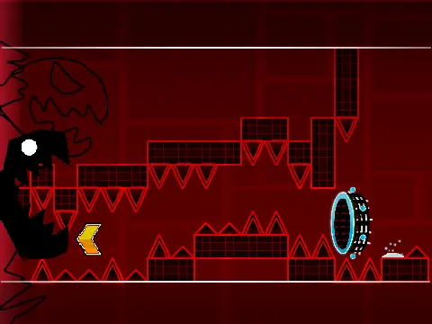 Geometry Dash Bloodbath By Riot V2 custom level screenshot