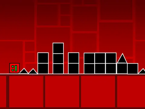 Logo for the Geometry Dash Bloodbath Not Finished fan level on Scratch