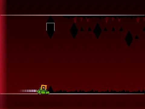 Play Geometry Dash Bloodlust Easy at Beginning online, an accessible version of the extreme demon