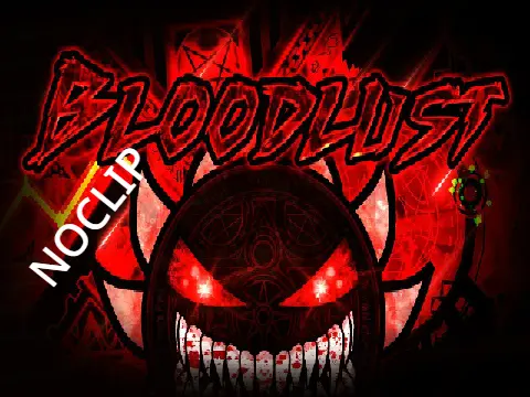 Play Geometry Dash Bloodlust Noclip Remix online, an extreme demon practice tool