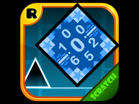 Custom Logo Character in Geometry Dash Gameplay Scene