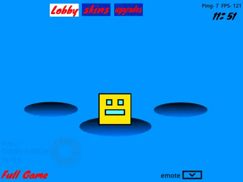 Geometry Dash Clicker incremental browser game screenshot