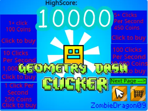 Geometry Dash Clicker v2 - Incremental Clicker Game with Geometry Dash Characters