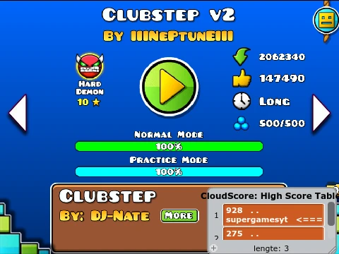 Geometry Dash Clubstep V2 HACKED online free game