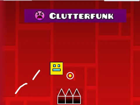 Play Geometry Dash Clutterfunk music level online