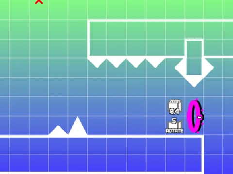 Gameplay of Geometry Dash Clutterfunk v3 showing colorful blocks