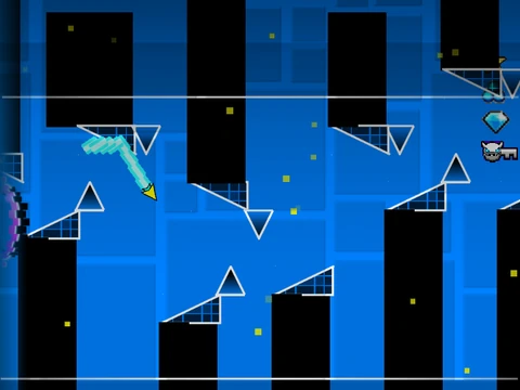 Geometry Dash Cold Sweat Wave Nerfed gameplay screenshot