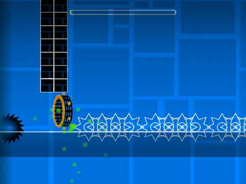 Play Geometry Dash custom level chopper ship challenge online free