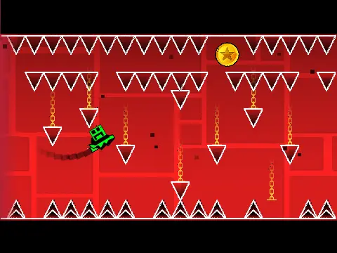 Geometry Dash Demon Hacked Game Logo