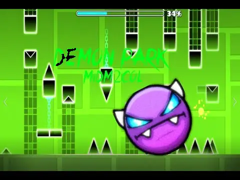 Geometry Dash Demon Park Remix-2 demon level platform game