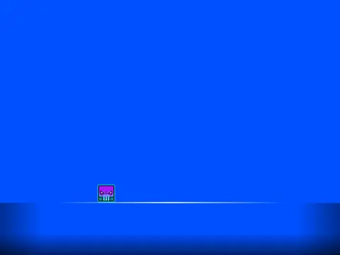 Screenshot of Geometry Dash Editor V5 gameplay with editor list visible