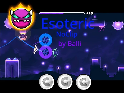 Play Geometry Dash Esoteric NoClip, an invincible noclip run