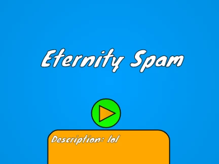 Gameplay screenshot of the Geometry Dash Eternity Spam endless clicker challenge