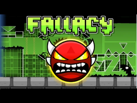 Geometry Dash Fallacy challenging demon level logo