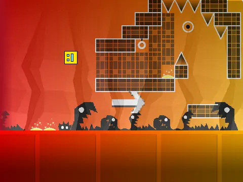 Play Geometry Dash Finger Dash v.n 1.1 online free rhythm platformer