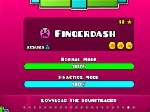 Geometry Dash Fingerdash beta level early gameplay experience