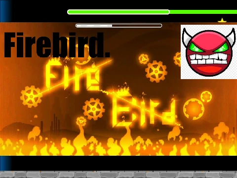 Play Geometry Dash Firebird online free on Gosprunki