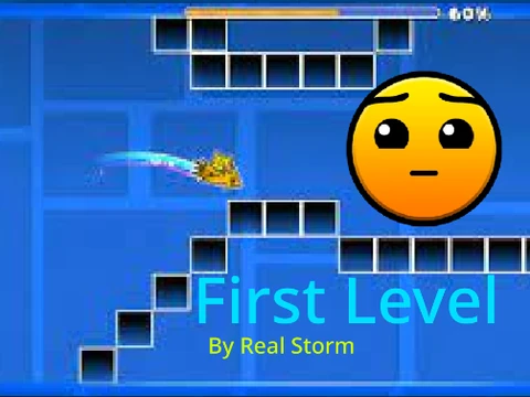 Play the beginner-friendly Geometry Dash First Level by Real Storm