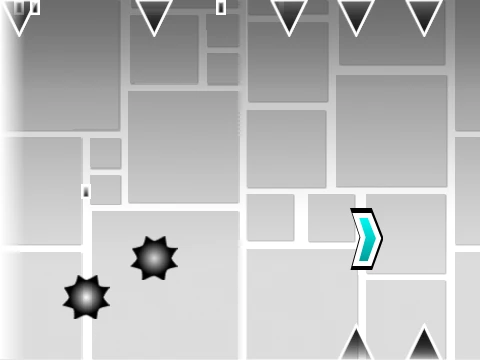 Geometry Dash fly challenge showing ship mode gameplay