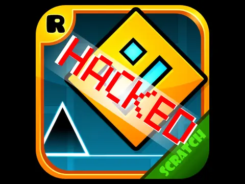 Geometry Dash Hacked V7 invincible version game logo