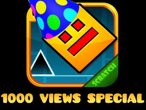 Play Geometry Dash Hard 1000 Views Special milestone level