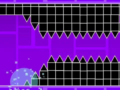 Take on the hard fly ship challenge in Geometry Dash