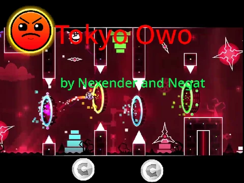 Challenging gameplay of Geometry Dash HARD level