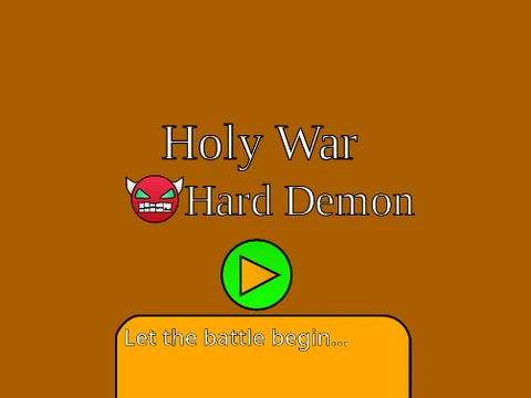 Geometry Dash Holy War layout gameplay with a focus on obstacles