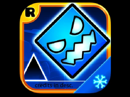 Geometry Dash Ice World level with frosty theme and gameplay
