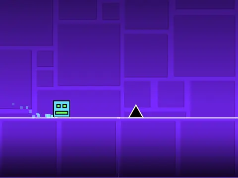 Play Geometry Dash in Scratch online, a fan-made recreation of the rhythm game