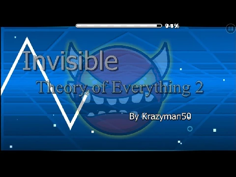 Gameplay of the challenging Geometry Dash Invisible ToE2 level