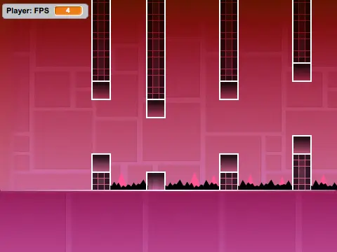 Geometry Dash Jumper gameplay showing jumping mechanics and obstacle courses