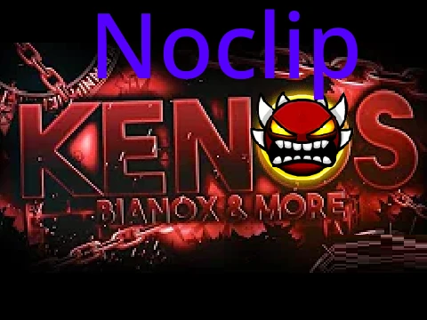 Experience Geometry Dash Kenos with noclip mode enabled