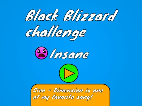Play Geometry Dash Level Black Blizzard challenge demon level