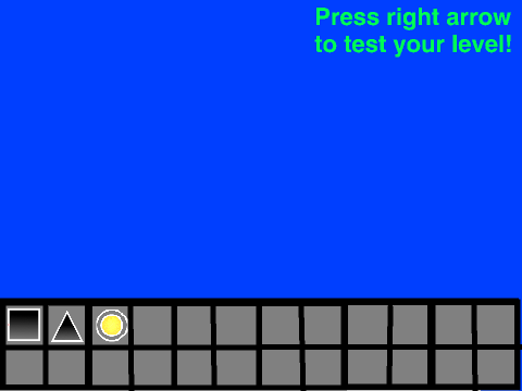 Screenshot of Geometry Dash Level Creator v1.2 interface showing editor tools