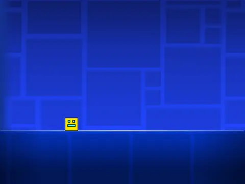 Geometry Dash Lite gameplay showing geometric character navigation