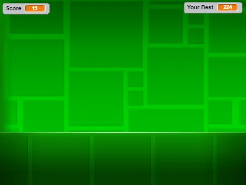 Geometry Dash Lite gameplay screenshot showing cube character and obstacles