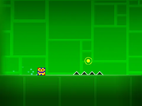 Geometry Dash Lite created in Scratch platform gameplay screenshot