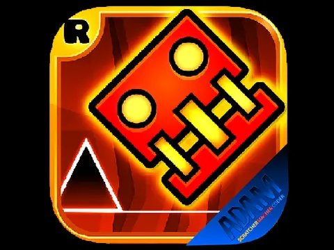 Geometry Dash Meltdown Adam Edition Game Logo - Custom Fan-Made Geometry Dash Mod